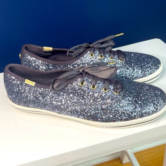 Keds Shoes - Kate Spade x Keds New York Champion Sparkly Blue Glitter Sneakers 8